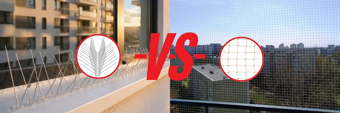 Kolce na ptaki vs siatka na ptaki — co jest skuteczniejsze?