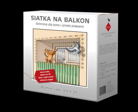 ZESTAW SIATKA NA BALKON 6 m x 3 m